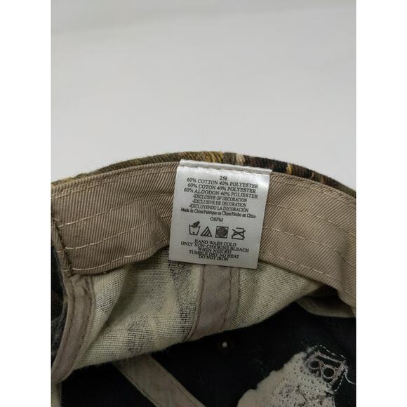 Bass Pro Shops Camo Strapback Hat OSFM Advantage Max 4 HD Camouflage Green Brown - Picture 11 of 11